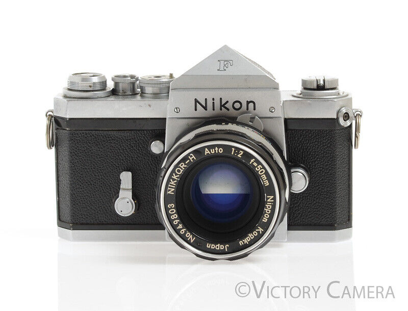 Nikon F Early 1960/61 64xxx w/ 50mm f2 Lens, Eye Level Finder -Good Se