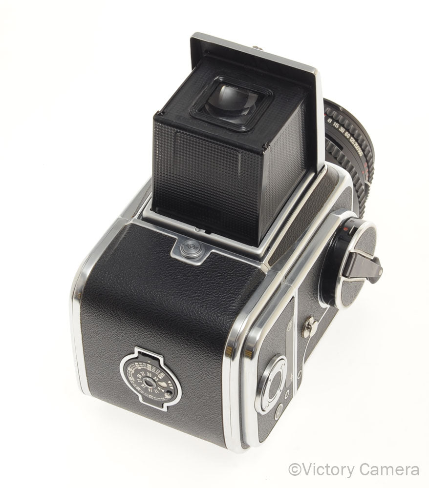 Hasselblad 500c Chrome Medium Format Camera w/ 100mm Planar Lens 12 Ba