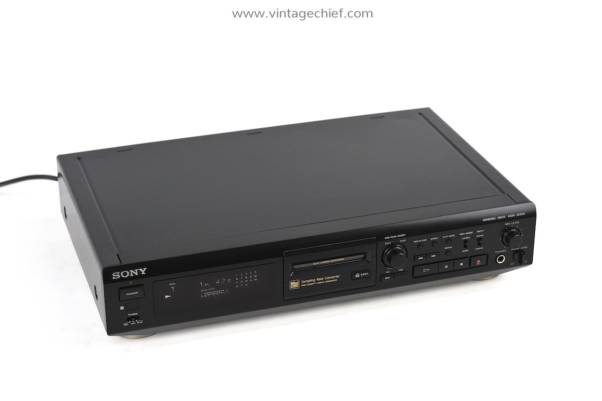 Sony MDS-JE500 MiniDisc Recorder | Black | Sony MiniDisc Deck