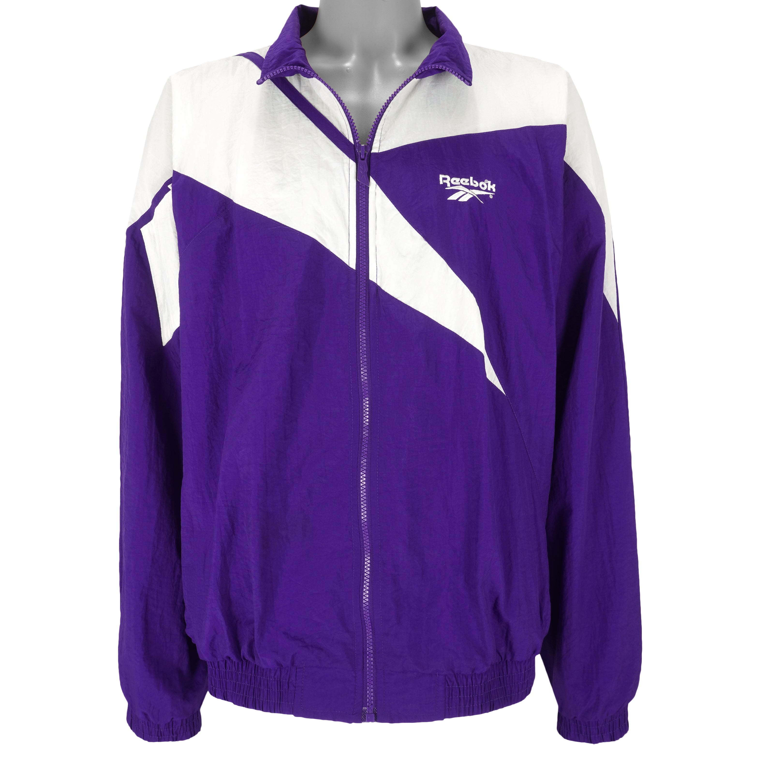 Vintage Reebok - Purple & White Kamikaze Shawn Kemp Warm-Up
