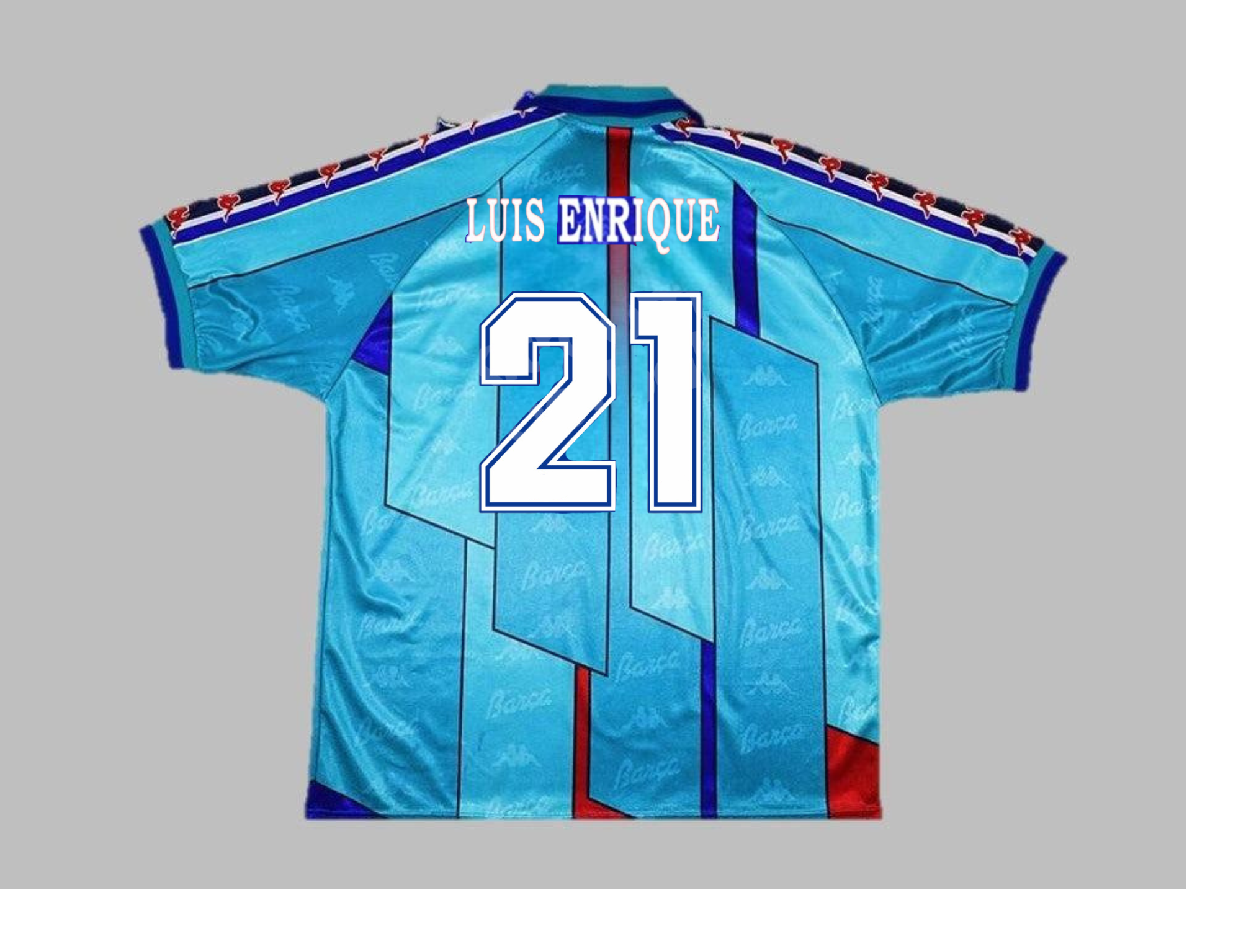 FC BARCELONA 1996 1997 LUIS ENRIQUE 21 AWAY SHIRT (Very good) L