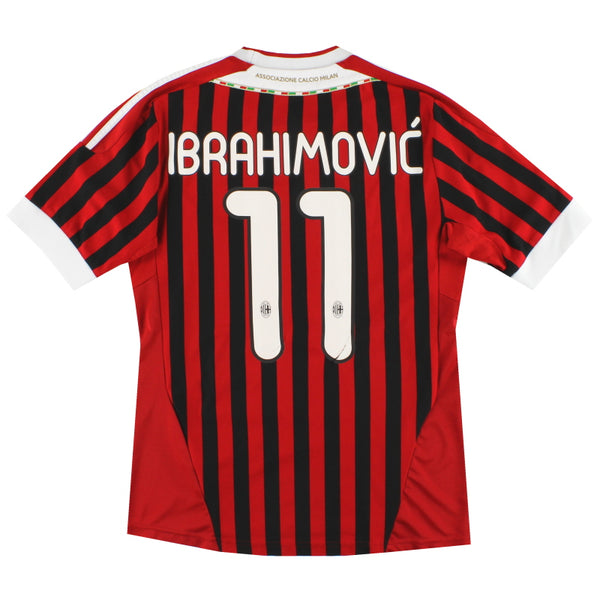 2011-12 AC Milan adidas Home Shirt Ibrahimovic #11 S V13457