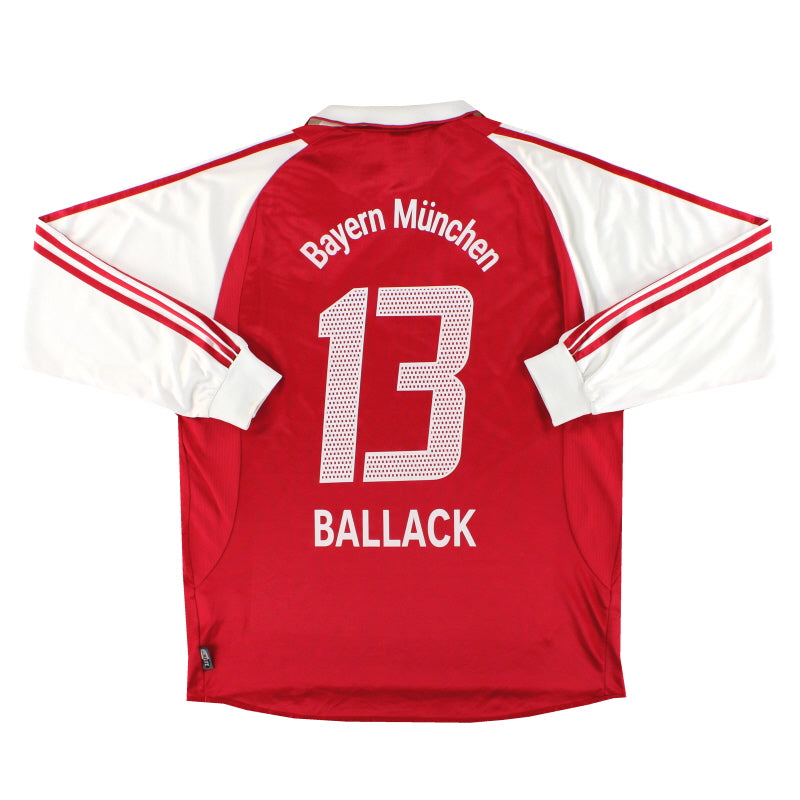 2003-04 Bayern Munich adidas Home Shirt Ballack #13 L/S XL 021550