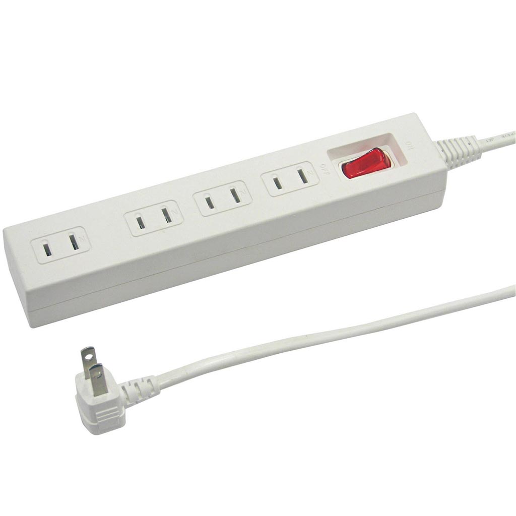 4個口節電タップ3mホワイト｜YAZAWA CORPORATION