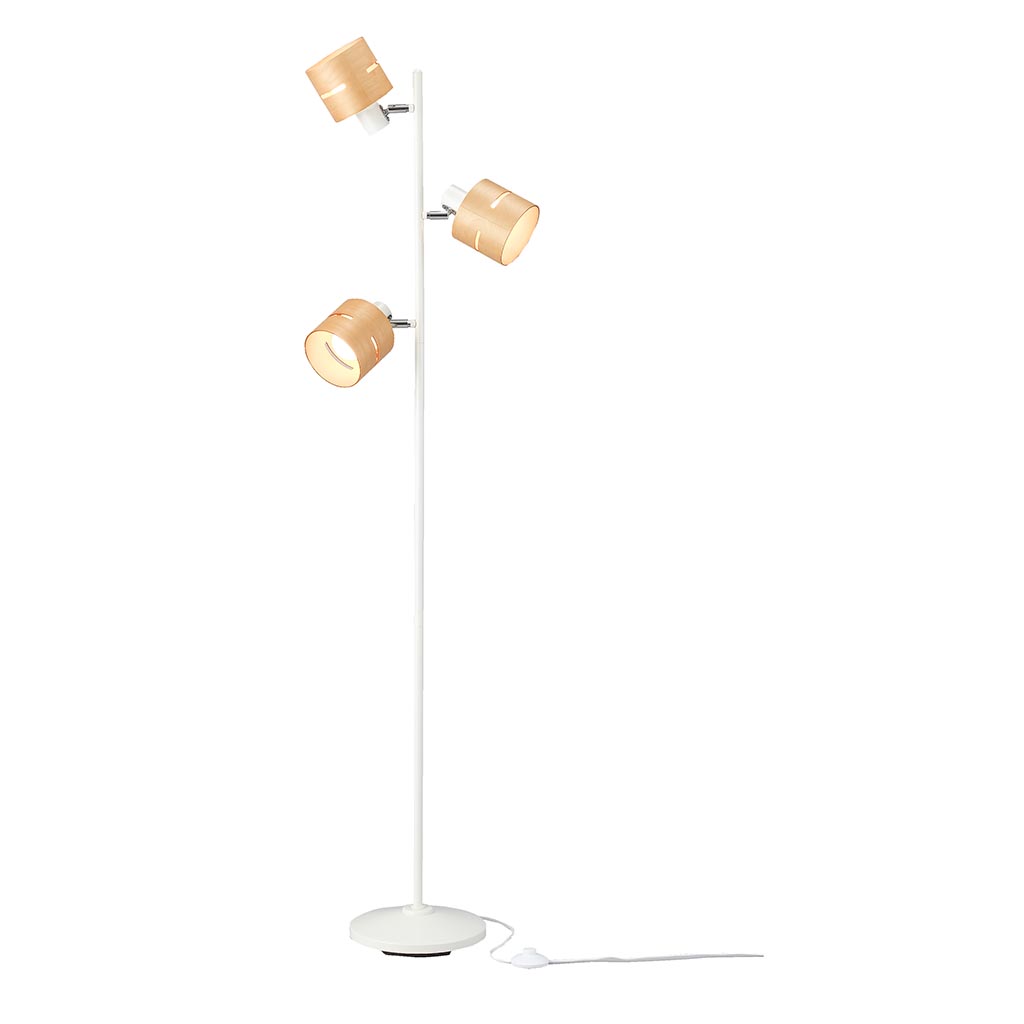 3灯ウッドセードフロアスタンド ナチュラル｜YAZAWA CORPORATION