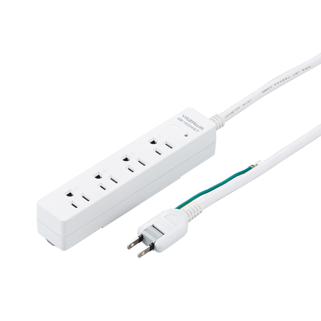 雷サージ付省エネタップ1個口黒｜YAZAWA CORPORATION