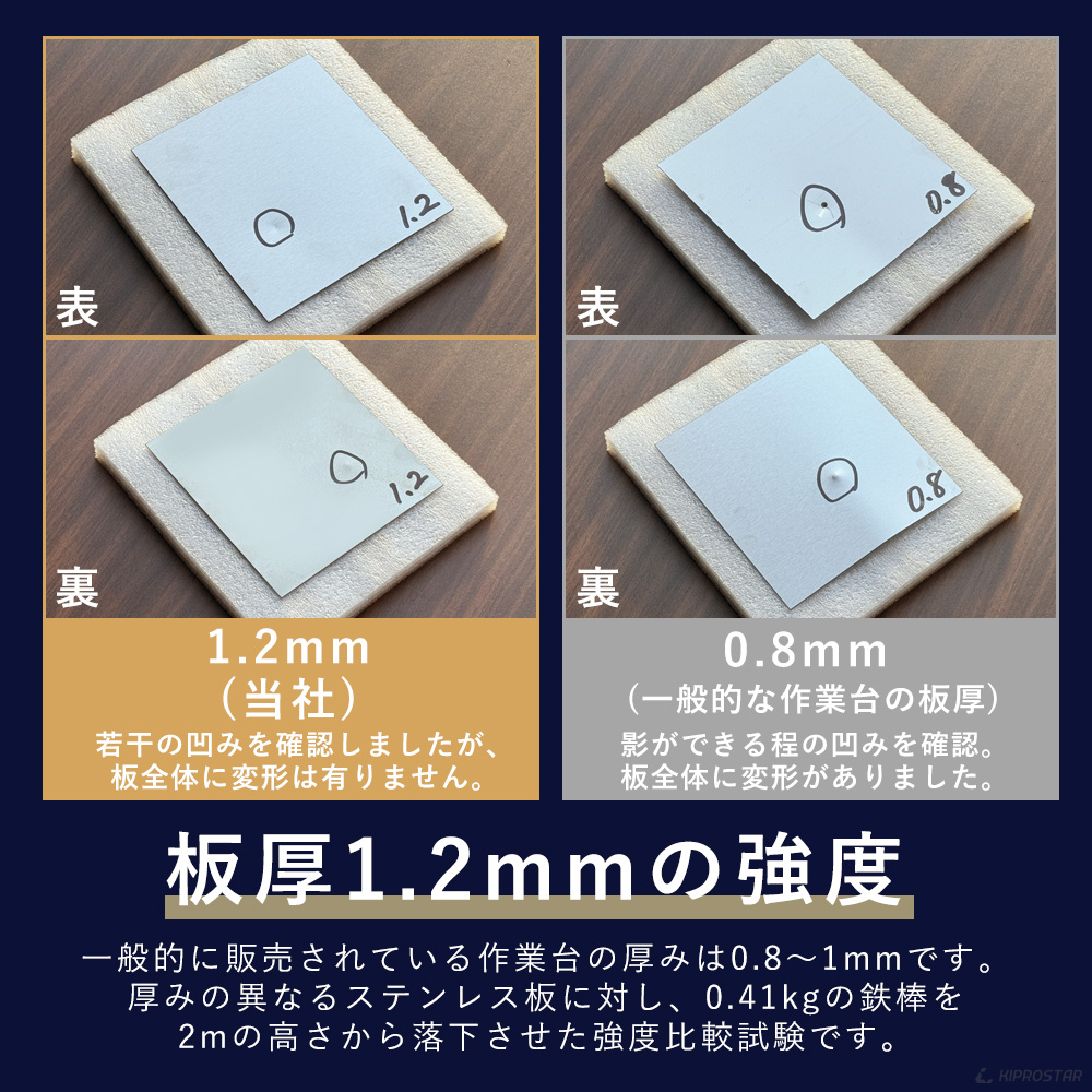 ステンレス 作業台 二段スノコ 業務用 調理台 600×600 板厚1.2mmモデル