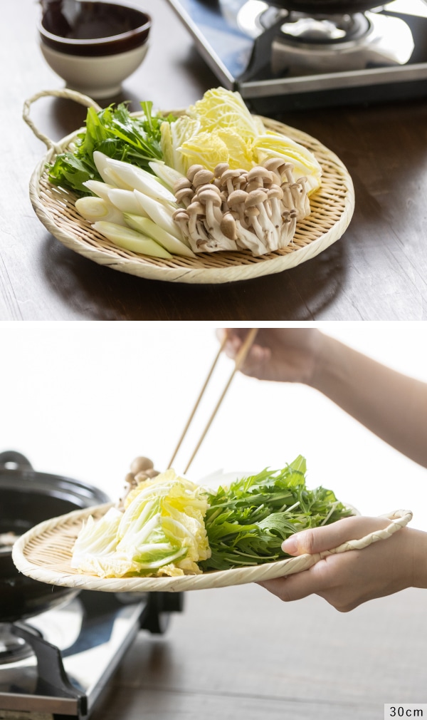 竹ざる 手付き 27cm｜ボウル・ザル・サラダスピナー｜料理家 栗原