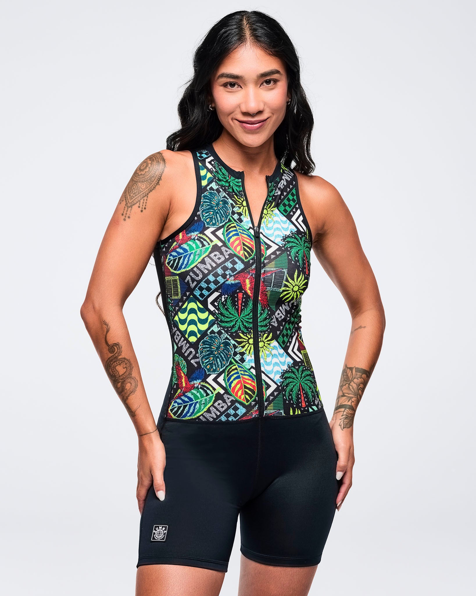 Latin Movement Z-Lift Bodysuit With Mesh Back – Zumba Wear | STRONG iD