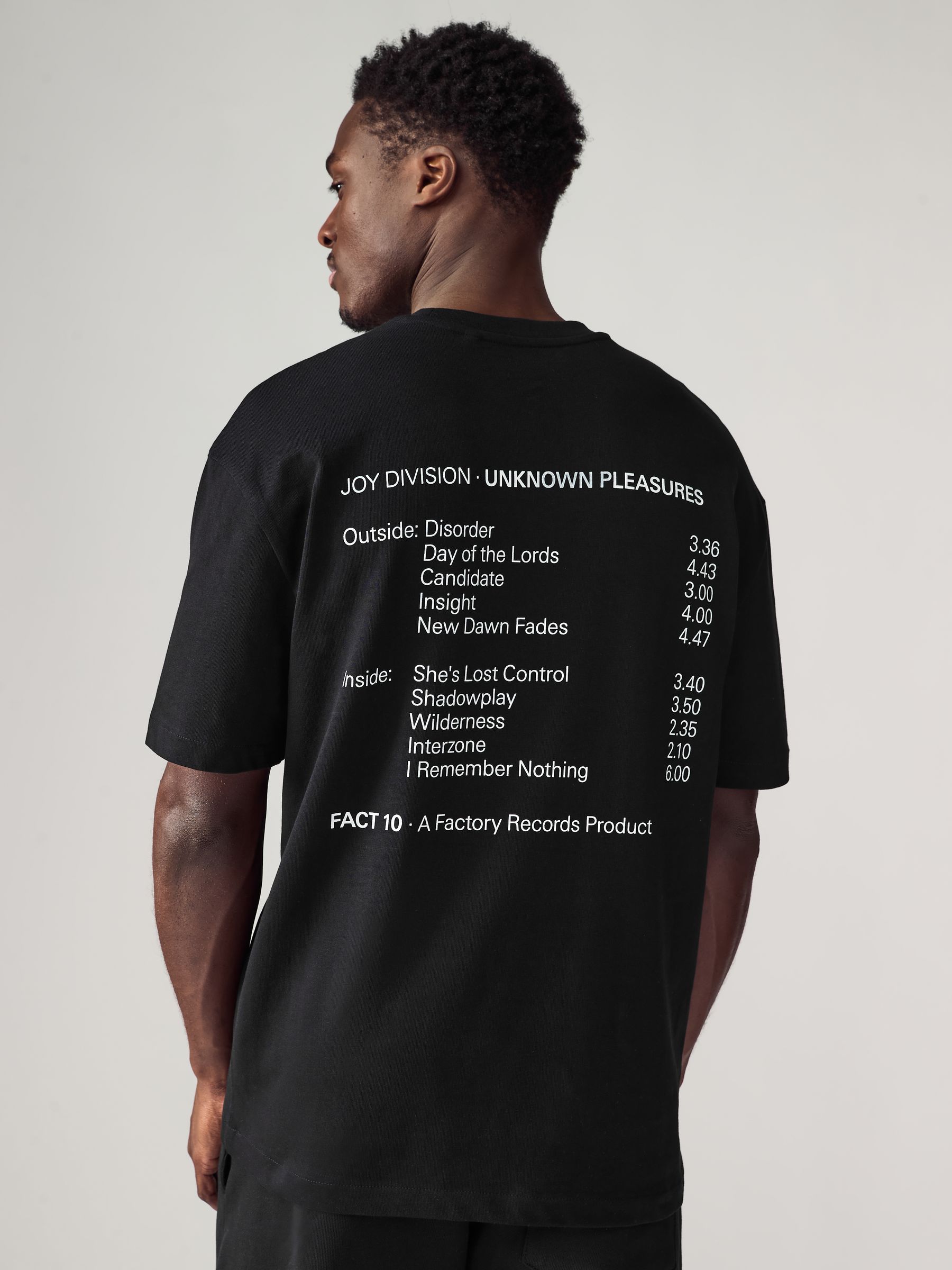 Buy Black Joy Division Relaxed Fit Band Graphic Print T-Shirt from