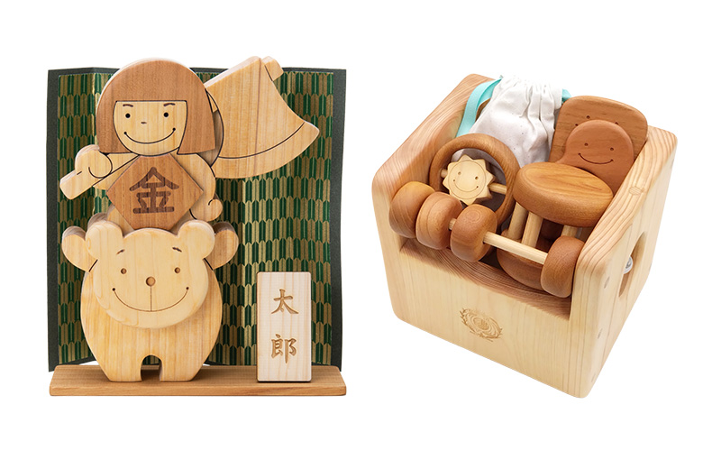 五月人形（金太郎） 出産・節句祝いに木のおもちゃ