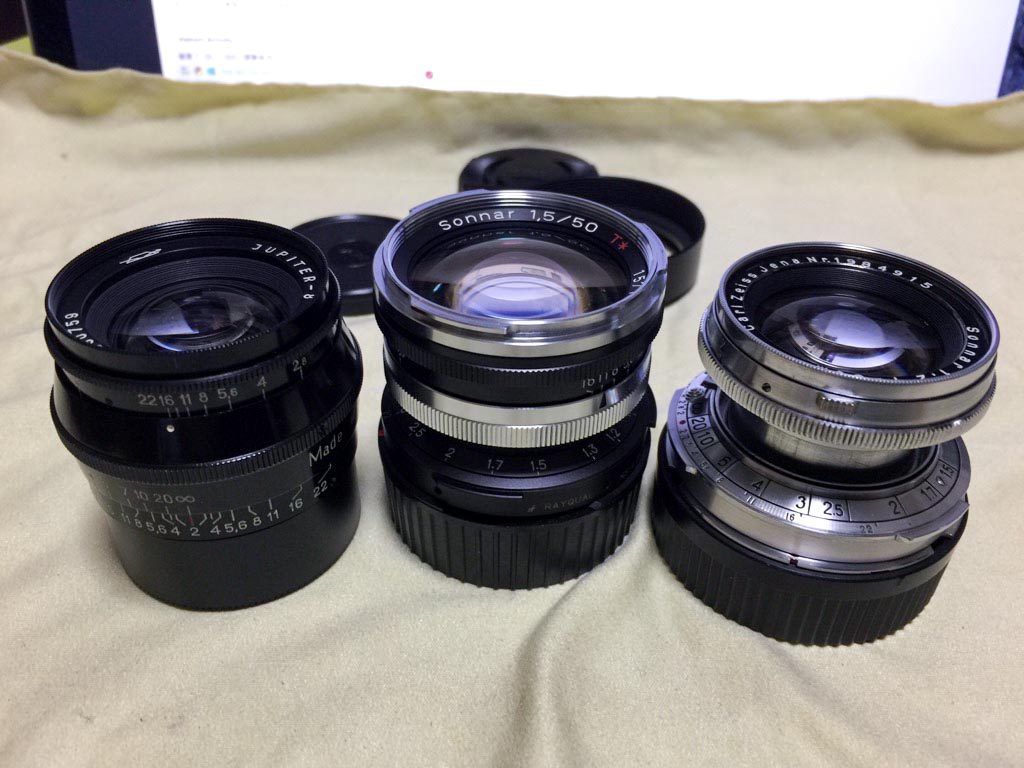 Carl Zeiss Jena Sonnar 50mm F2.0 戦前(後コーティング) Contax mount