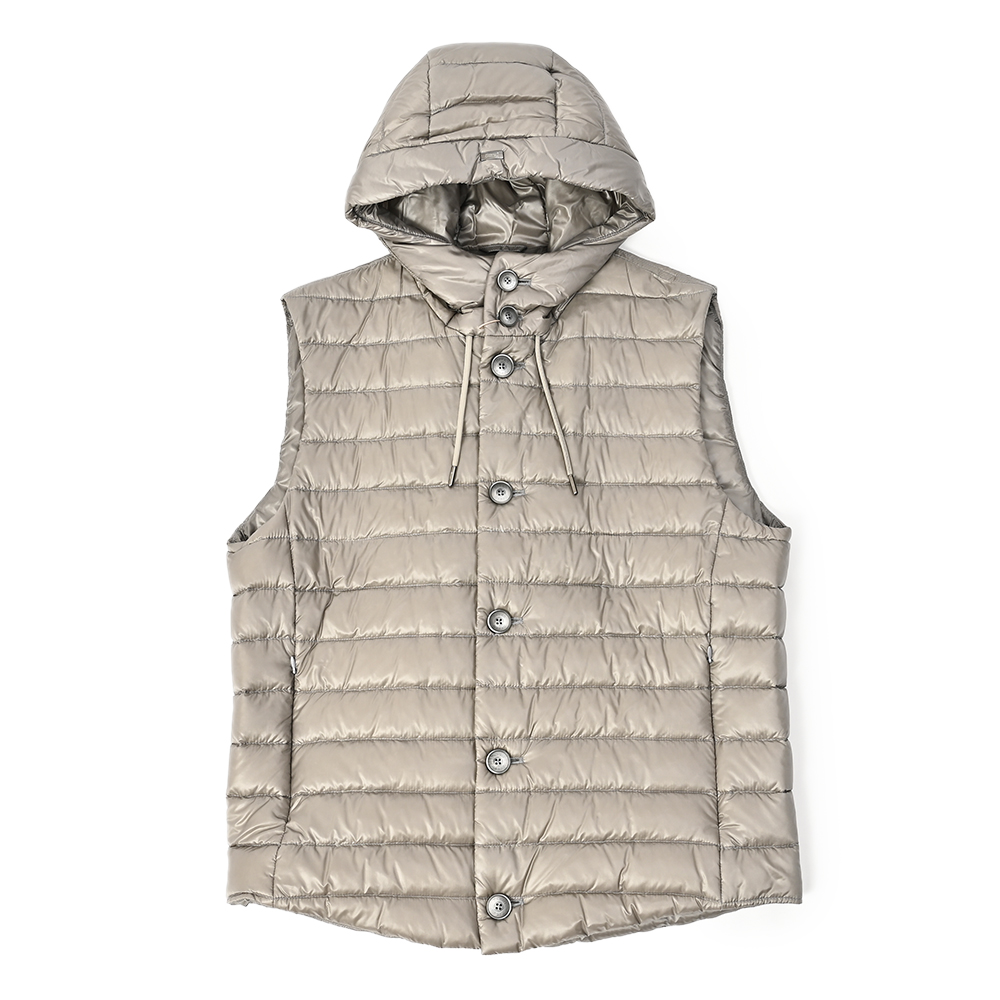 RESORTウォーターレペレントウルトラライトナイロンフーディーダウン