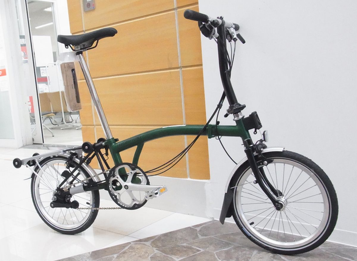 船橋×BROMPTON】オシャレなグリーンのスポーティー折りたたみ自転車