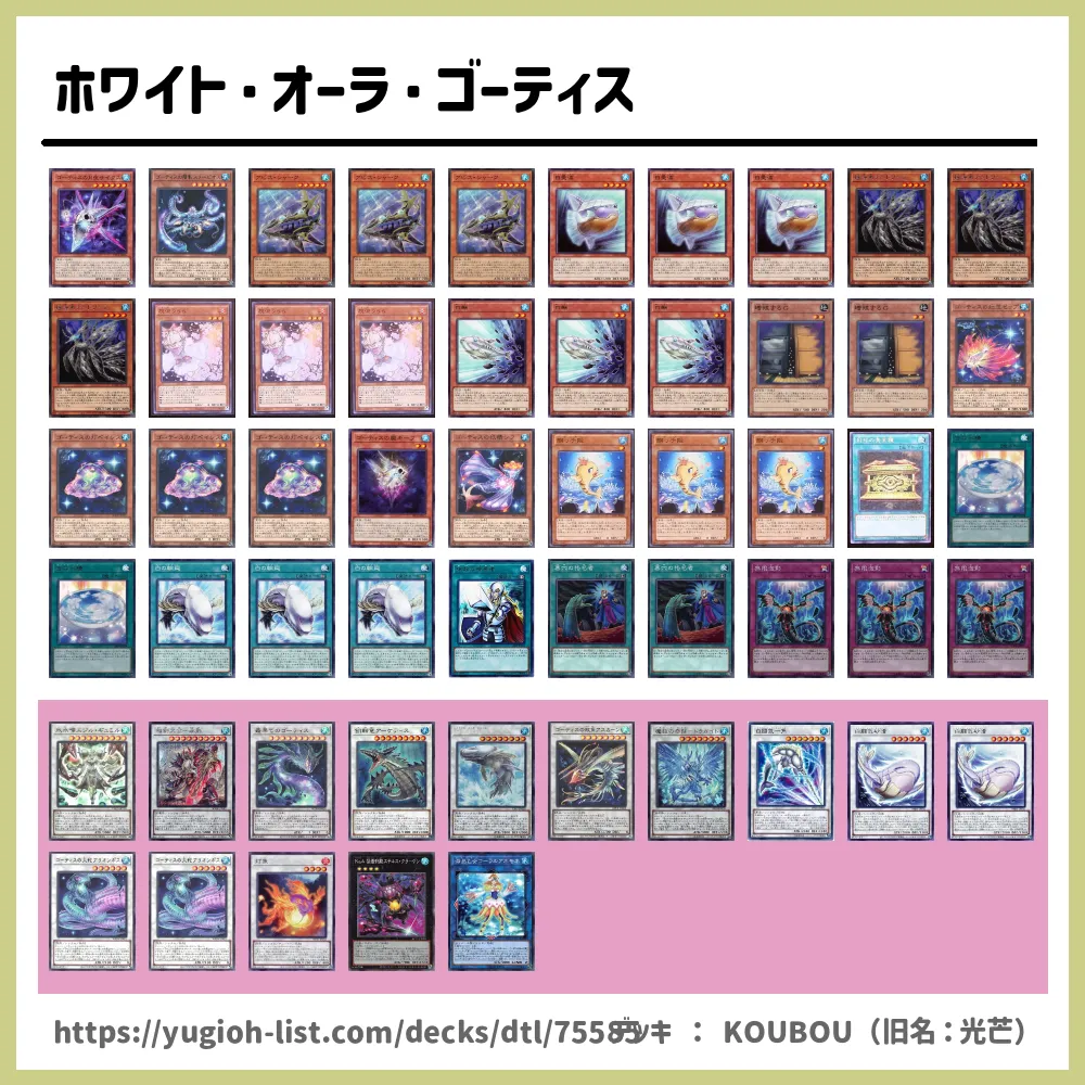 ホワイト・オーラ・ゴーティス遊戯王デッキレシピゴーティス【ビート