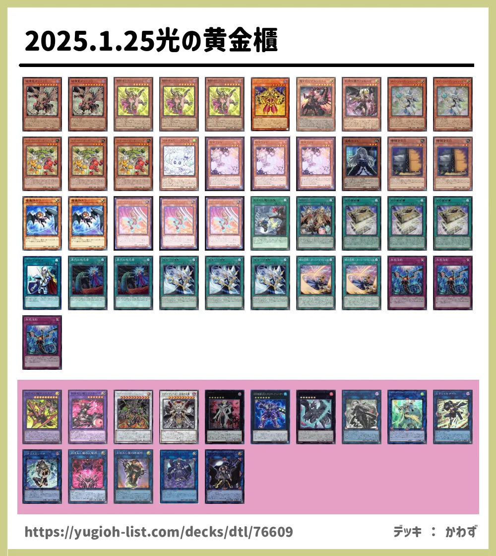 2025.1.25光の黄金櫃遊戯王デッキレシピ【ビートダウン】 | 遊戯王