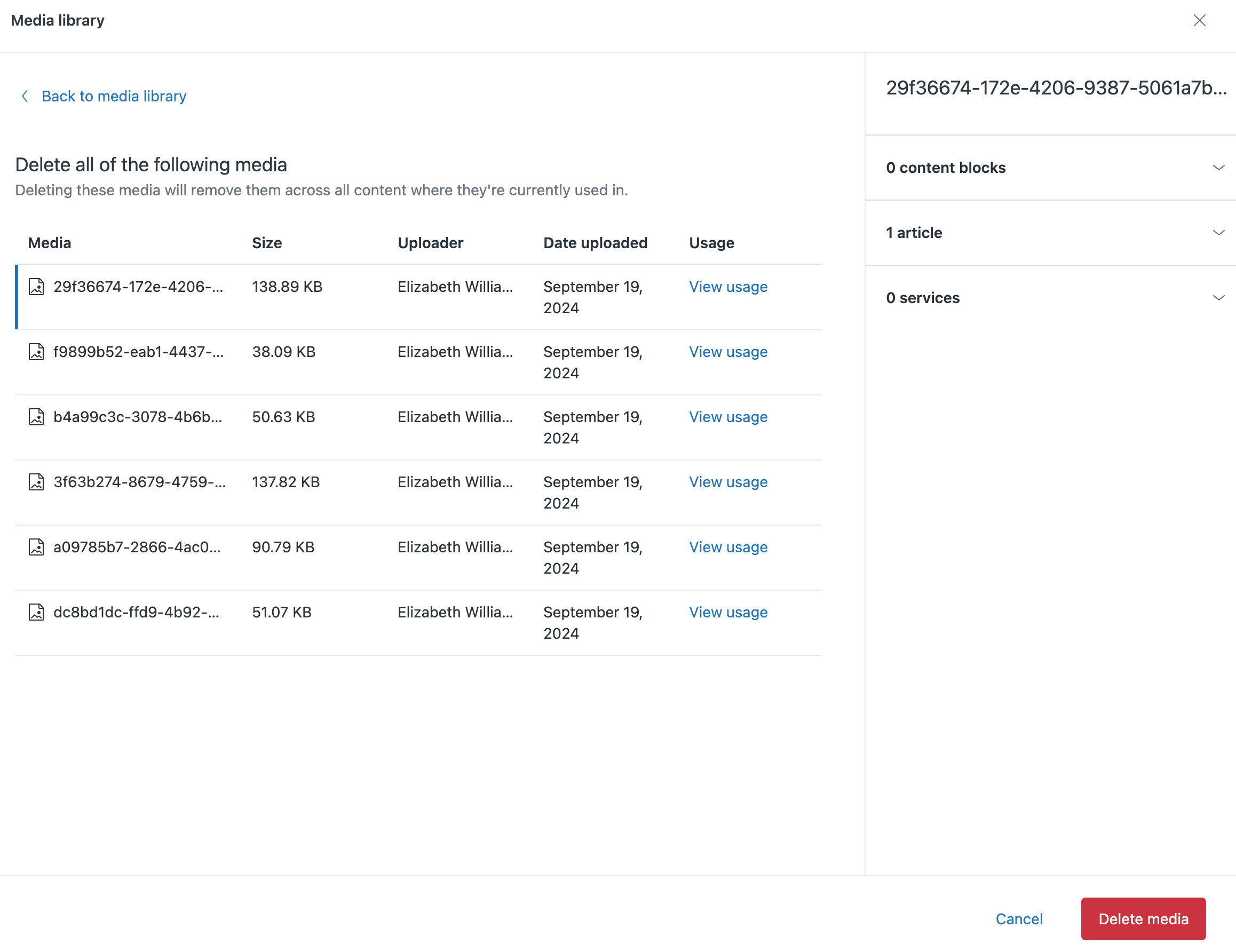 メディアライブラリ内の添付ファイルの使用 – Zendeskヘルプ