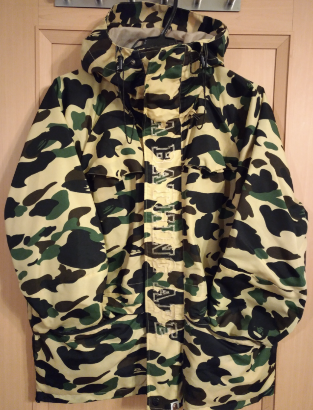 BAPEスノボジャケット】ア ベイシング エイプ 1stカモ スノーボート