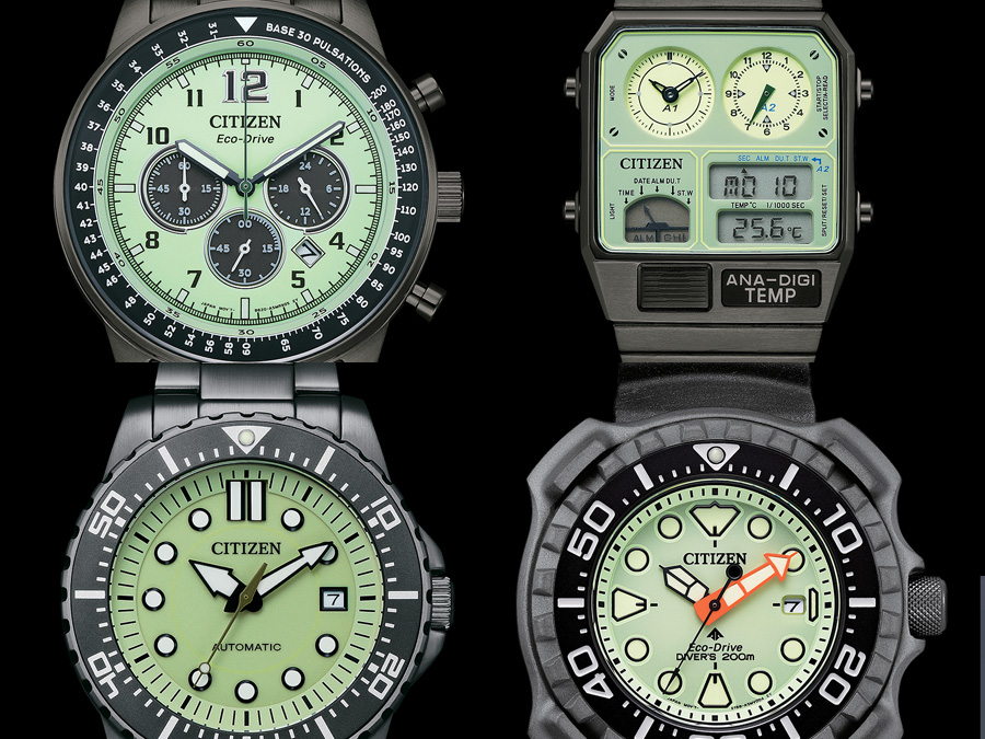 2023年新作】シチズン ライトグリーン蓄光ダイヤルコレクション 4機種
