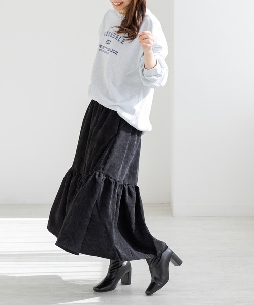 DAY CLOSET スカート 「ロング丈/中厚手」大人っぽ コーデュロイ