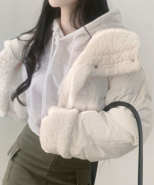 DIAVEL ダウンコート ダウンジャケット リバーシブルショート丈