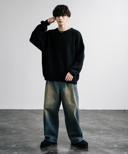 Rocky Monroe（ロッキーモンロー） セーター ニット オーバーサイズ畦