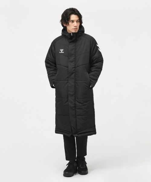 hummel（ヒュンメル） ダウンジャケット ダウン パデッドロングコート