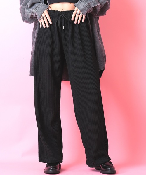 パンツ a.p.o.v. ワイドリブニットパンツ メンズ レディース