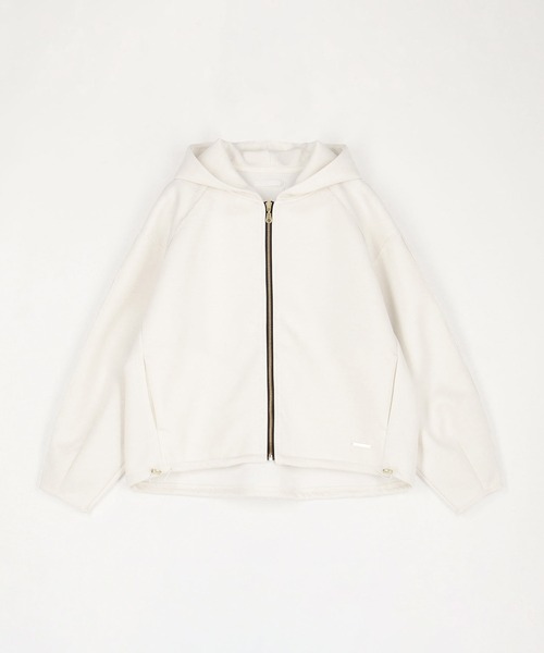 NICOLE white（ニコルホワイト） パーカー パイピングフルZIPパーカー