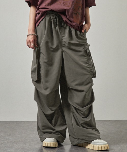 パンツ 「Alfred Alex」ルーズシルエットZIPポケットワイドカーゴ