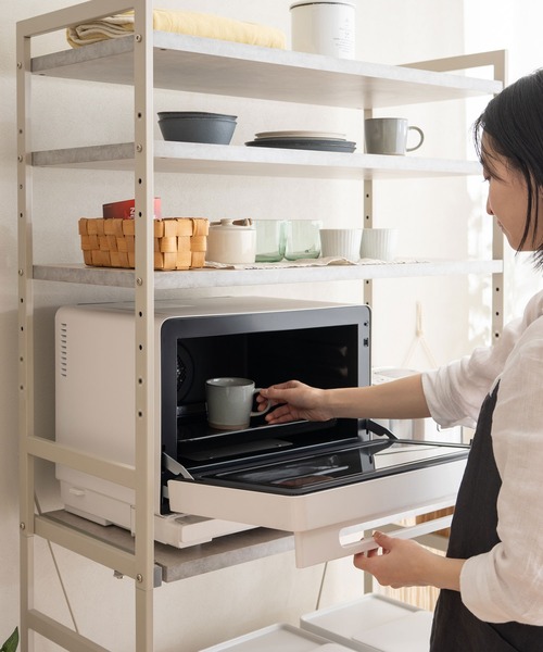 東京家具 収納 「Durrell」 キッチンラック ハイタイプ 幅90cm