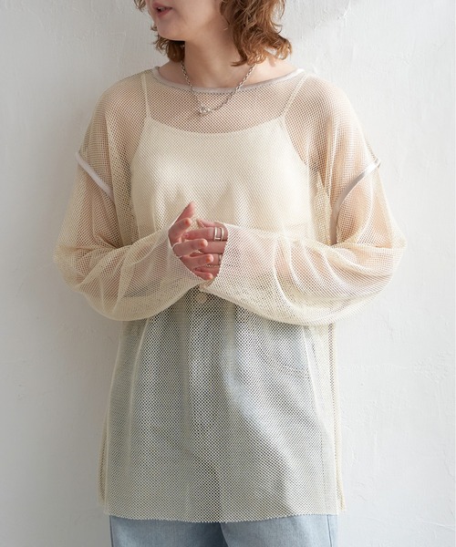 notch. tシャツ ラメ混メッシュロンT レディース : ZOZOTOWN Yahoo!店