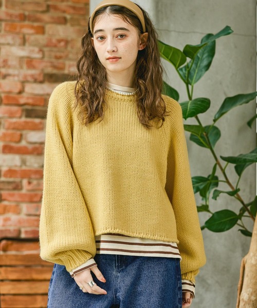 George's ニット セーター ラグランクルーニット レディース