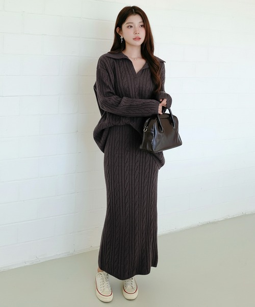 セットアップ ケーブルニットセットアップ レディース : ZOZOTOWN