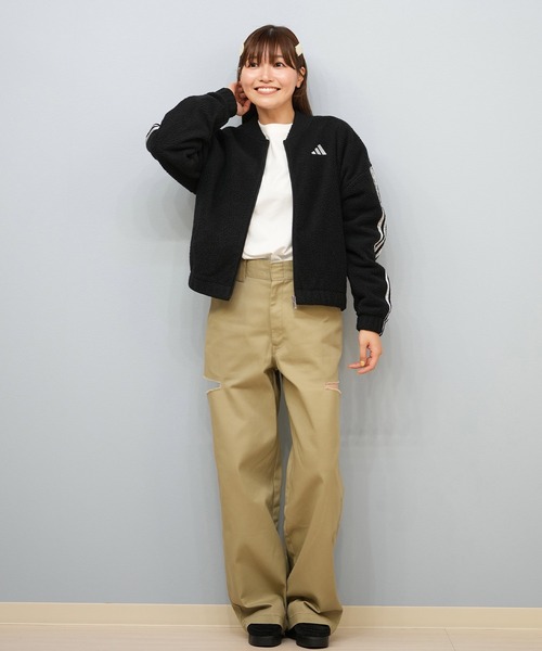 adidas（アディダス） コート アウター ボアショートジャケット/スリー