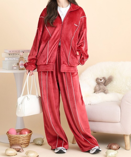 NERDY ジャージ ベロアパイピングトラックトップ メンズ レディース