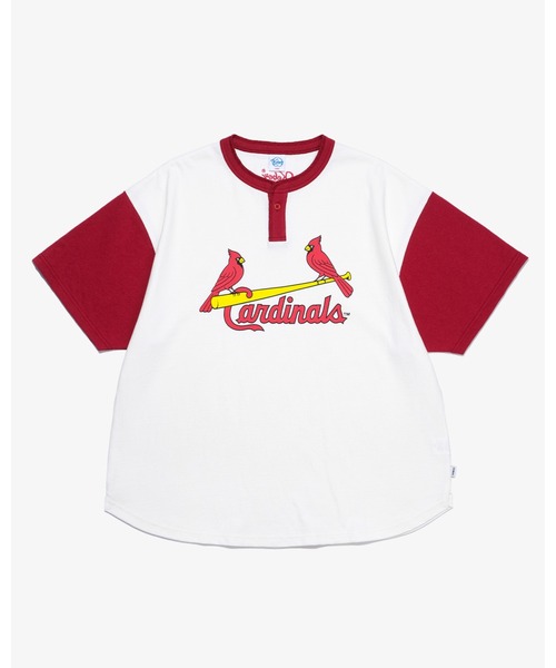 KEBOZ（ケボズ） tシャツ × MLB ST. LOUIS CARDINALS ROUND HEM HENLEY
