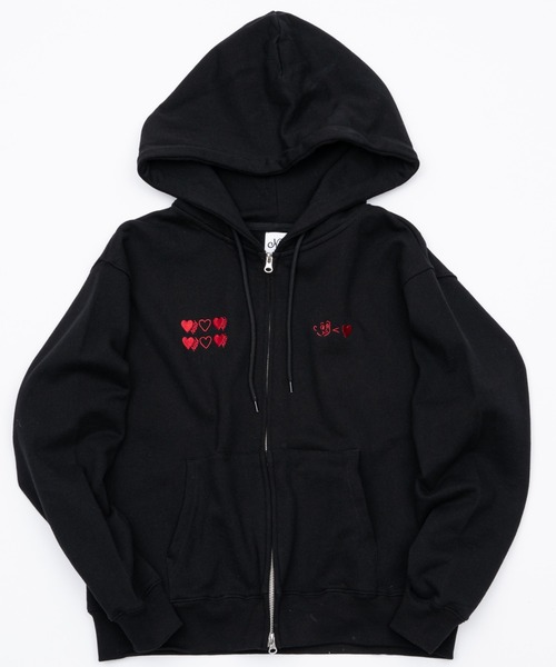 kaoyorinakami パーカー cookie heart ziphoodie / クッキーハート