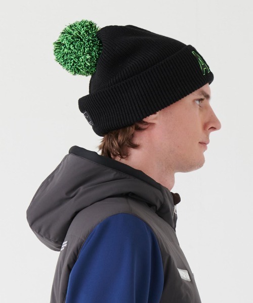archivio（アルチビオ） ニット帽 ニットキャップ 「MENS」刺繍ニット