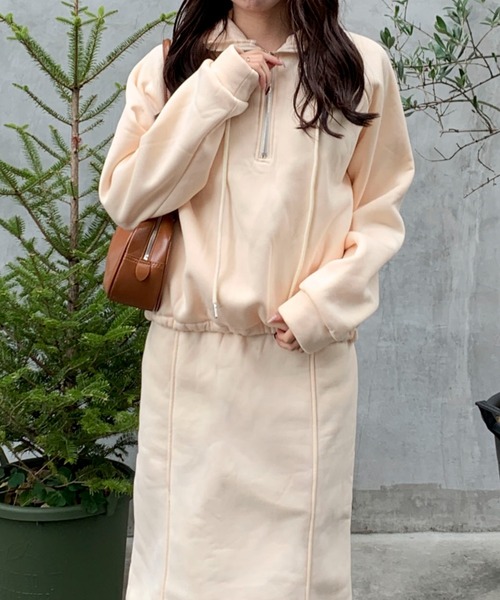 Maison Calme セットアップ 「上下セット」裏起毛ボリューム ハーフ