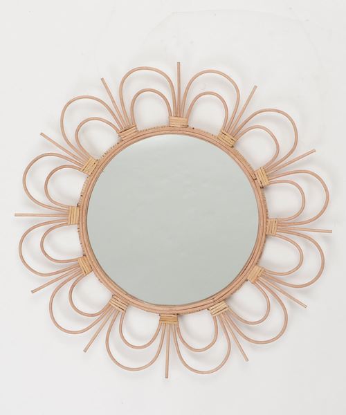 a.depeche（アデペシュ） 鏡 rotta rattan mirror fleur L / ロッタ