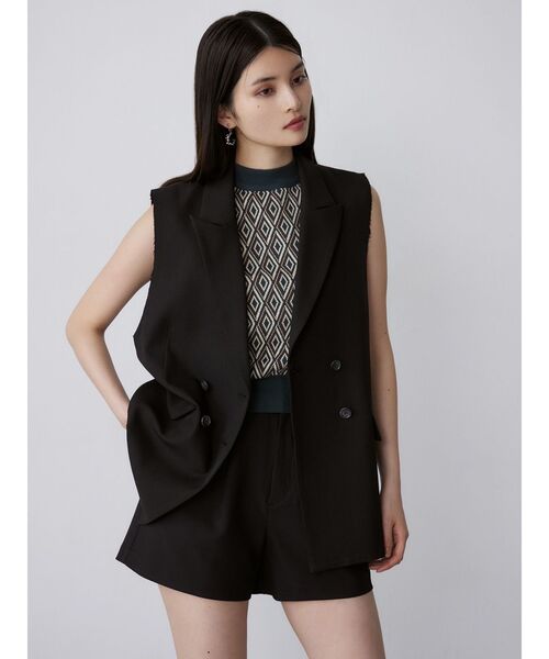 MURUA（ムルーア） ベスト ジレ 「セットアップ対応」ピークドラペル