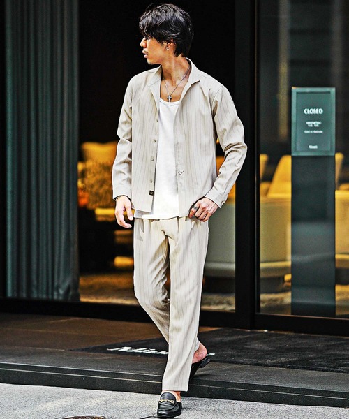 joker（ジョーカー） セットアップ カッタウェイカラー長袖シャツ