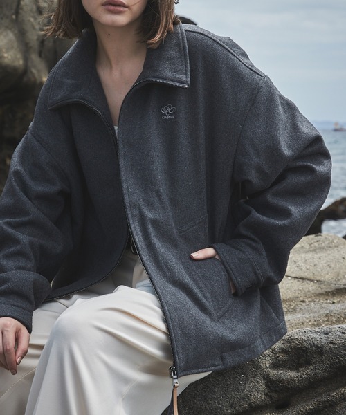 CIASENSE ブルゾン アウター High neck zip-up short blouson