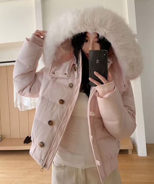 gossip!ロサンゼルス ダウンコート ダウンジャケット Y2K フードファー