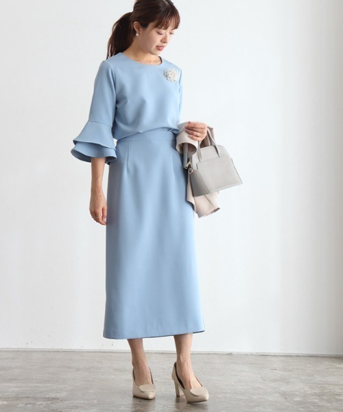 Pierrot（ピエロ） セットアップ フレアスリーブトップススカート