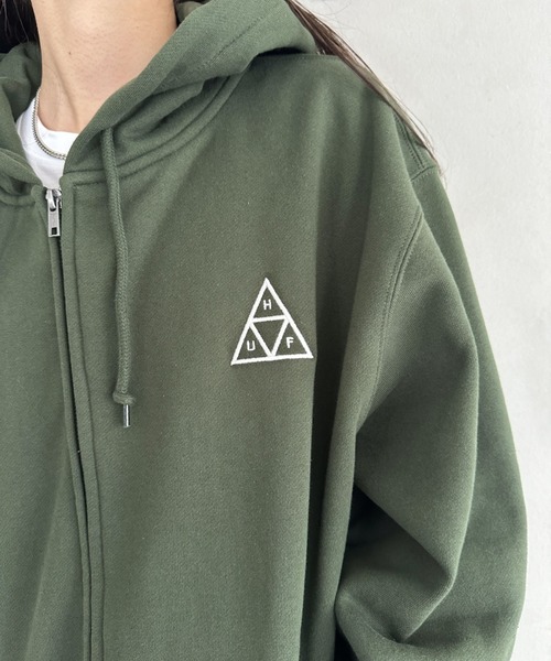 HUF（ハフ） パーカー /トリプルトライアングルロゴ刺繍 オーバー