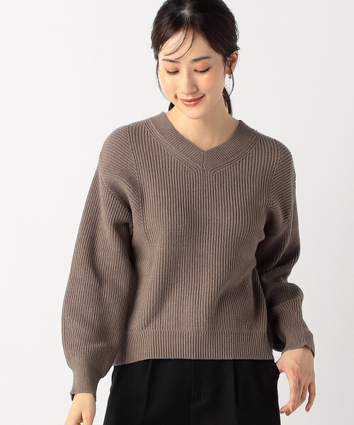 COMME CA ISM（コムサイズム） ニット セーター ミドルゲージ 畦V