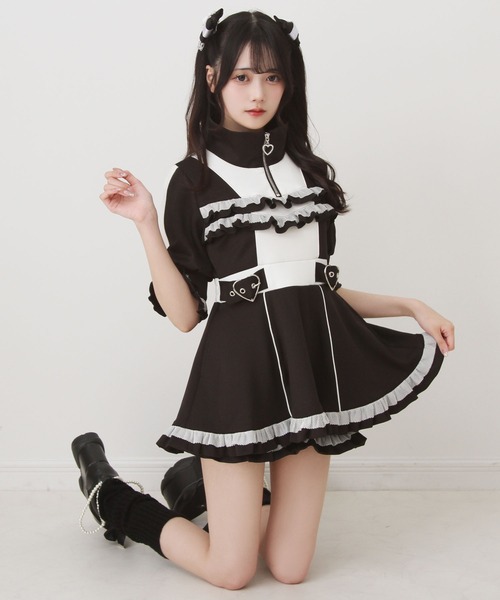 DearMyLove セットアップ フリルたっぷりジャージセットアップ