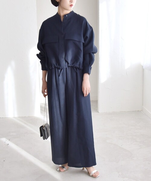 quaranciel セットアップ quaranciel:「洗濯機可能」ポケット シャツ